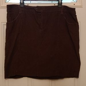 Faded Glory Brown Corduroy Skirt